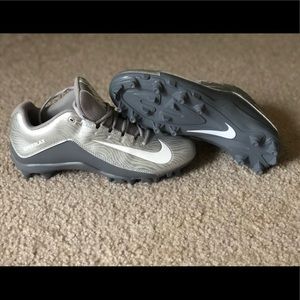 Silver Nike Lacrosse Cleats
